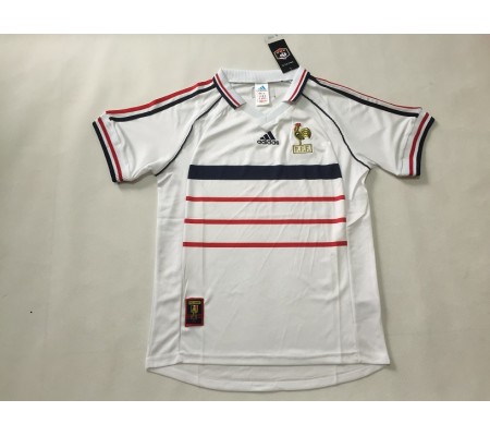 France 1998 World Cup Away White Soccer Jersey